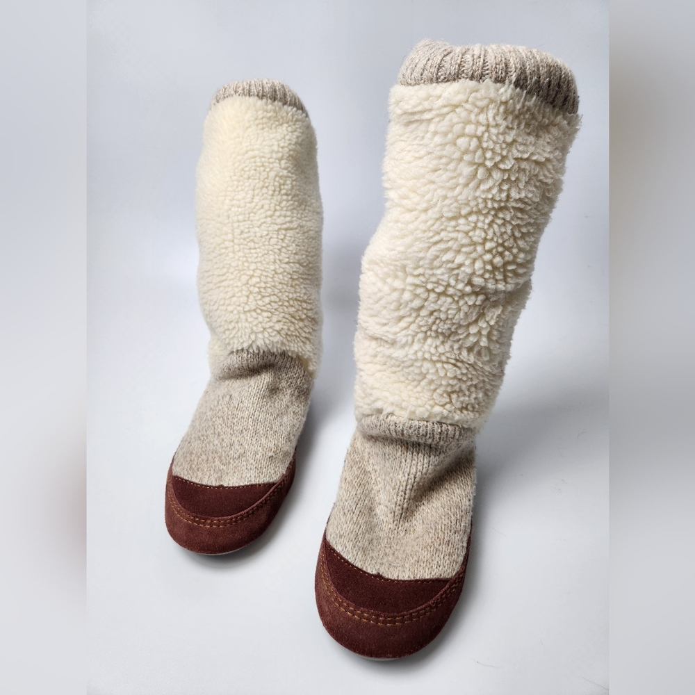 Acorn Souch Boot Buff‎ Popcorn  Women's Size 5-6 Slipper Booties Comfort Boots